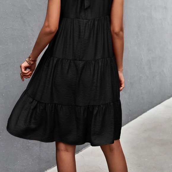 Grecian Tiered Sleeveless Dress - Picture 7 of 7